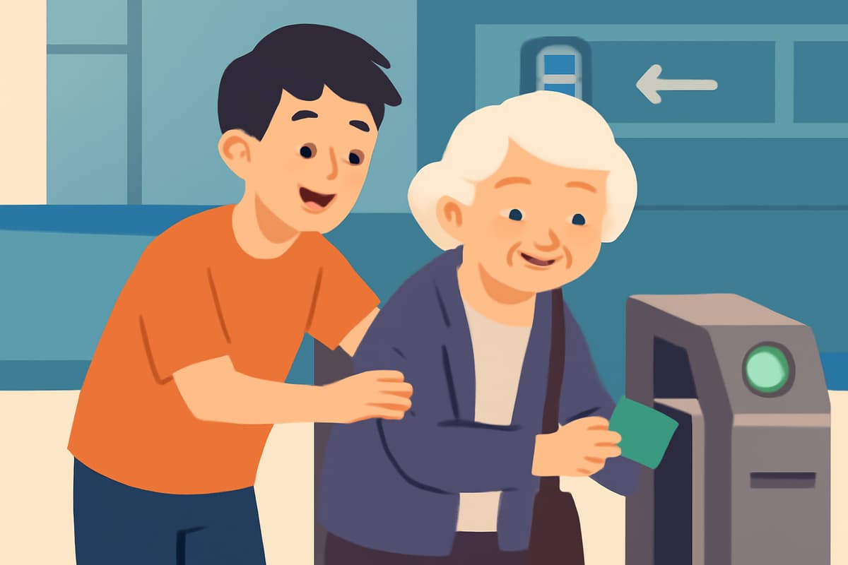 Tapping the Card at the Subway Gate