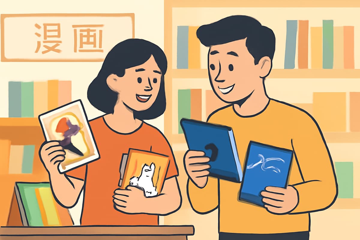 Choosing Comic Books at the Bookstore