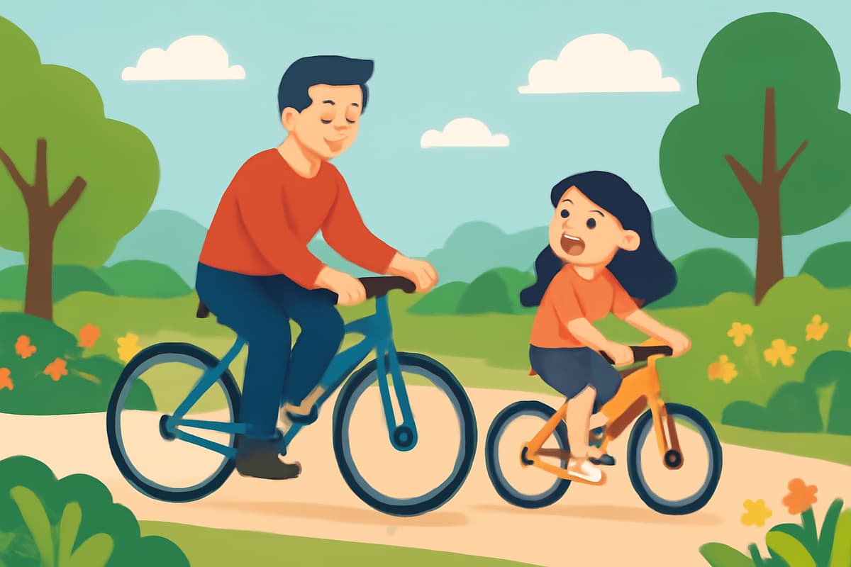 Riding Bikes in the Park
