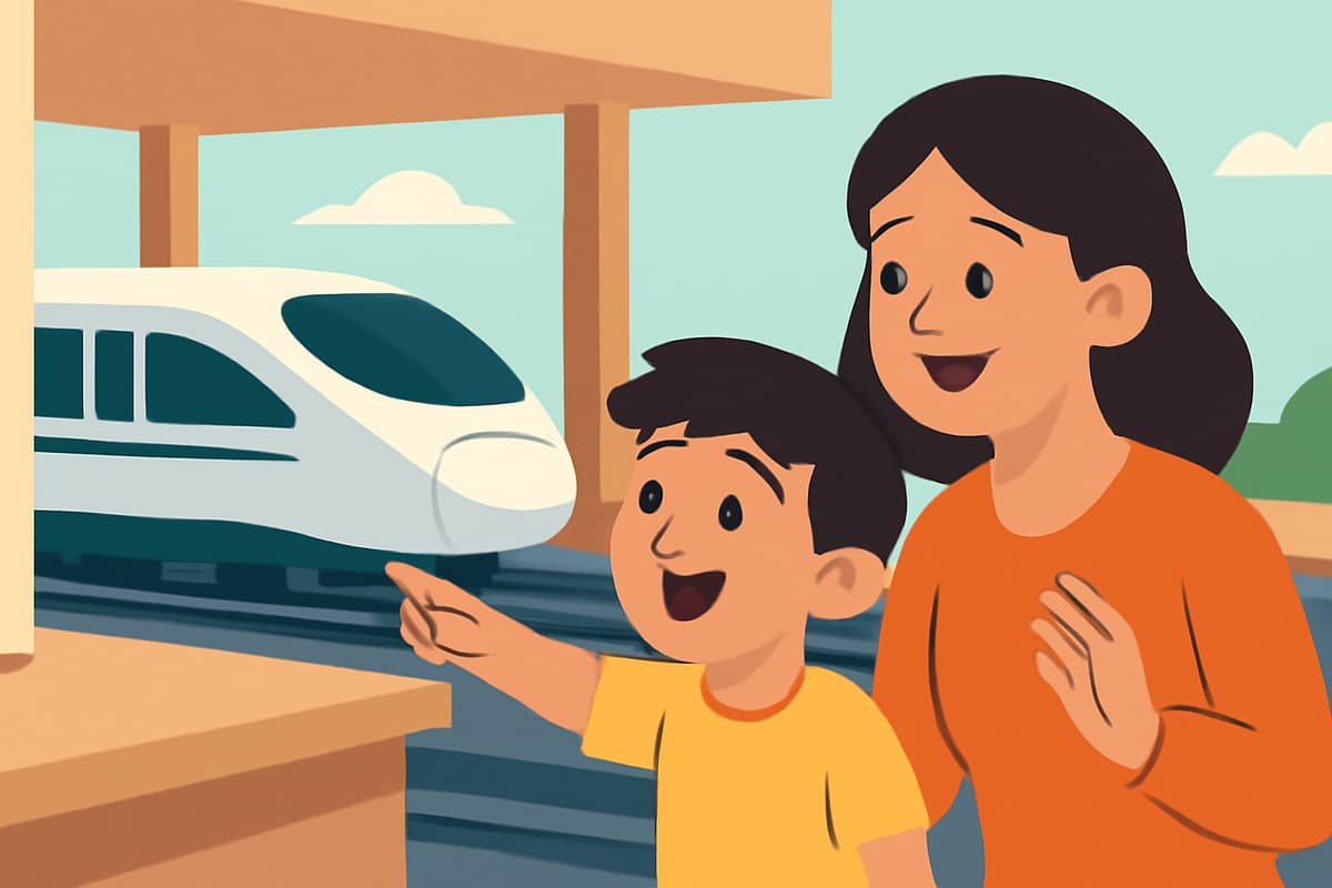 Watching Trains at the Station