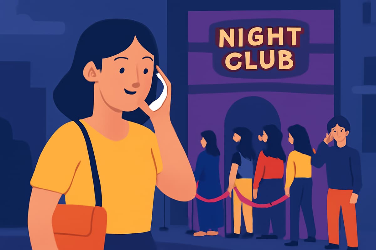 Waiting Outside the Nightclub