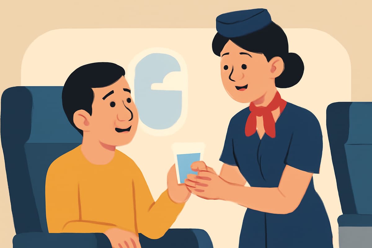 A Glass of Water on the Plane