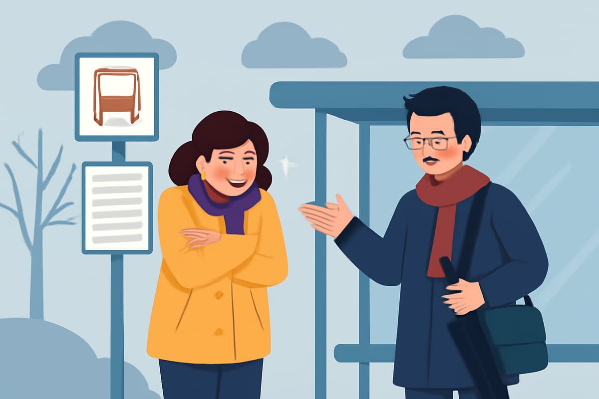 Sudden Cold Front at the Bus Stop