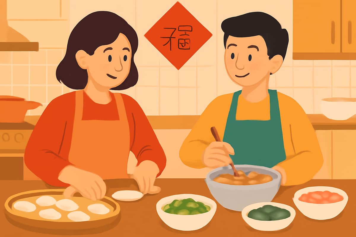 Making Dumplings for Spring Festival