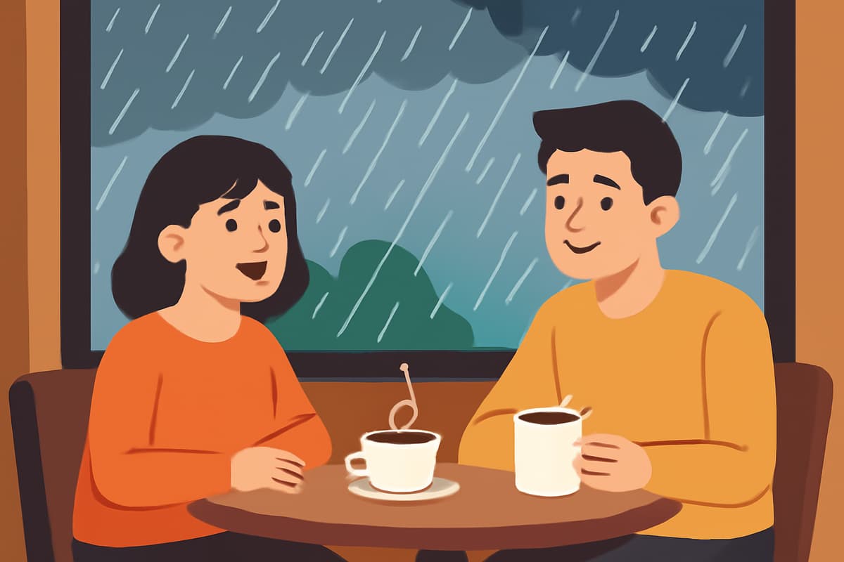 Watching the Rain from the Cafe