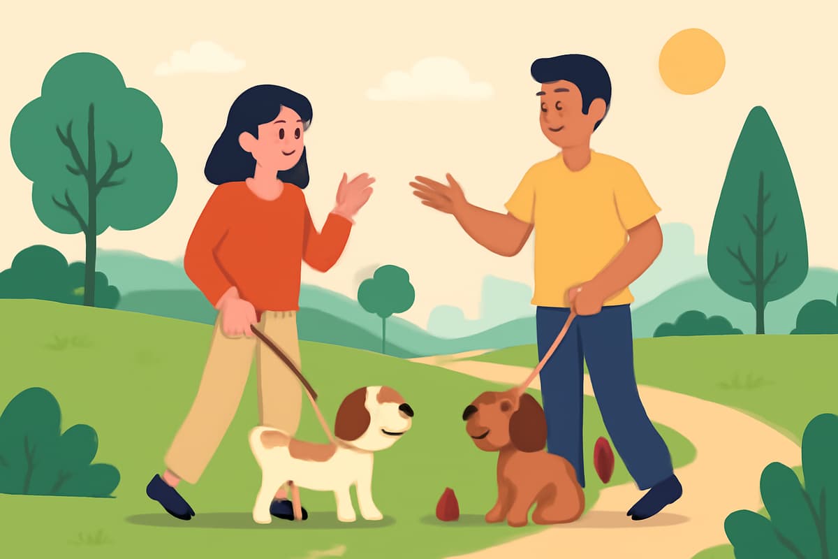 Walking Dogs in the Park