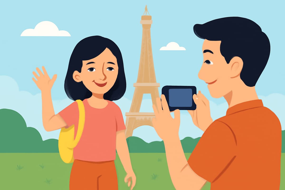 Taking a Photo at the Landmark