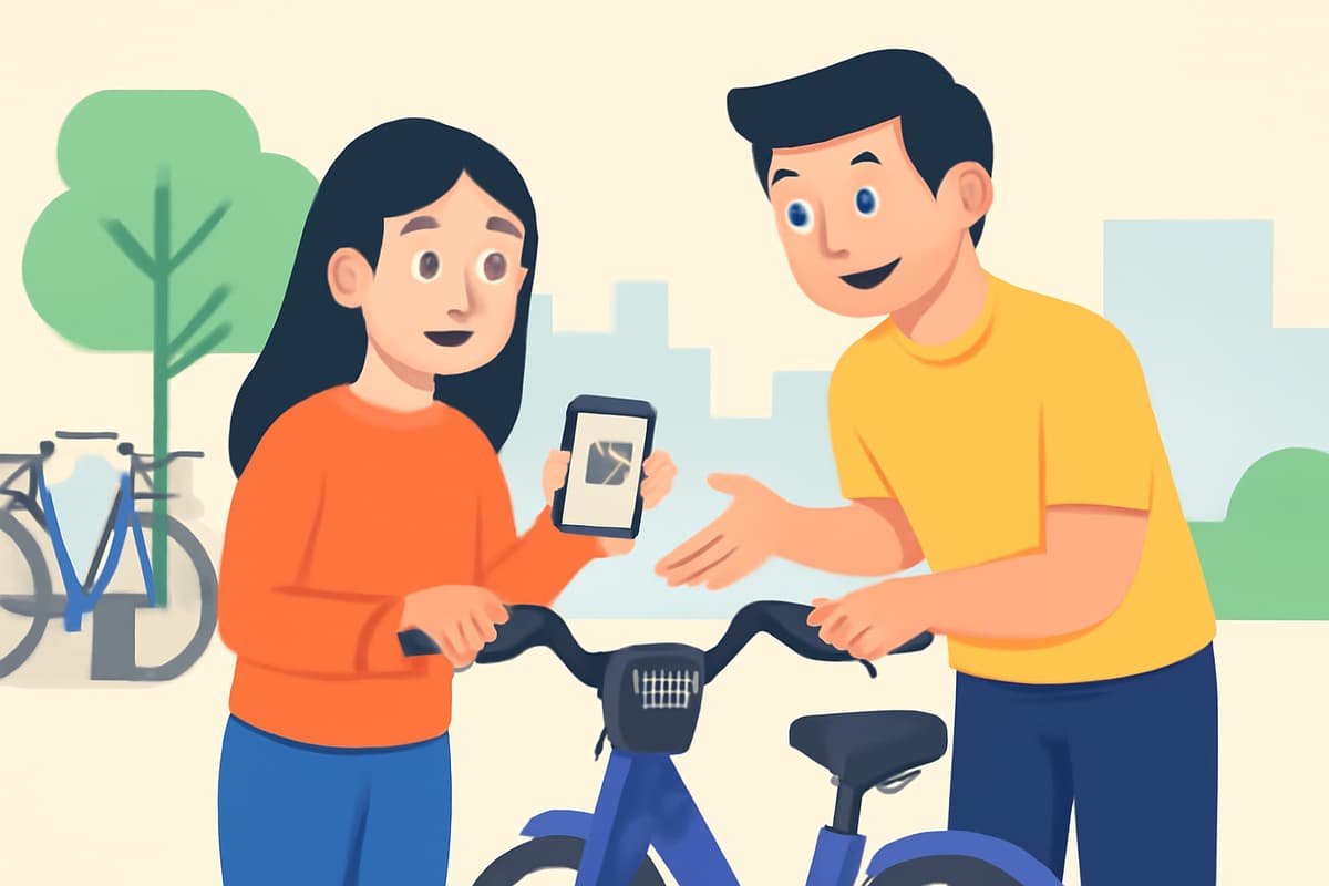 Unlocking a Shared Bike for the First Time