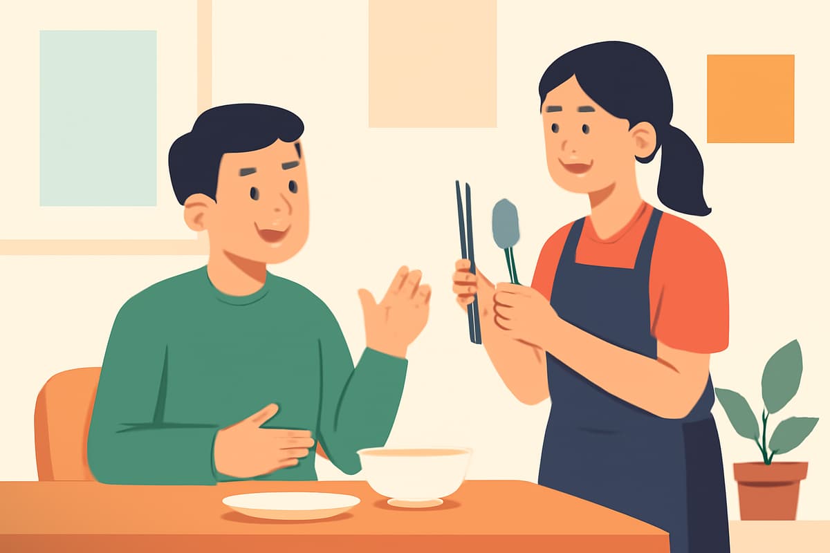 Asking for Chopsticks and a Spoon