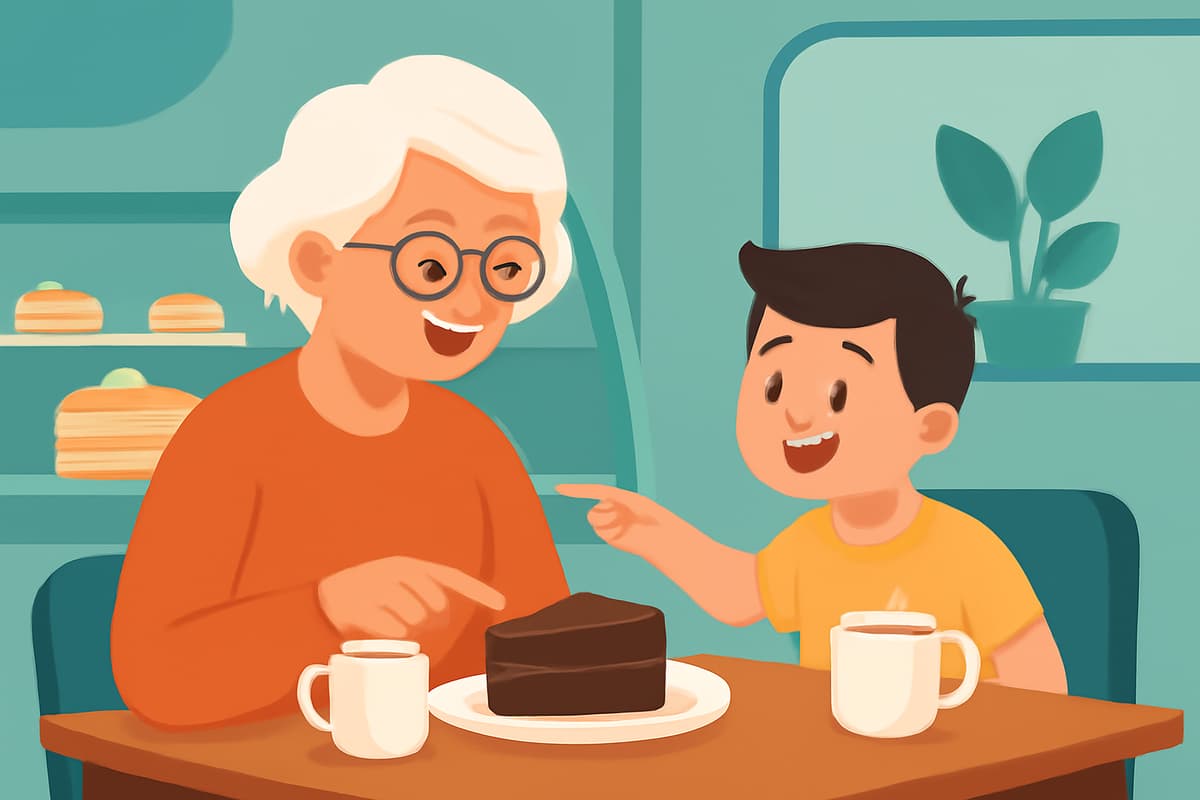 Choosing a Snack at the Cafe