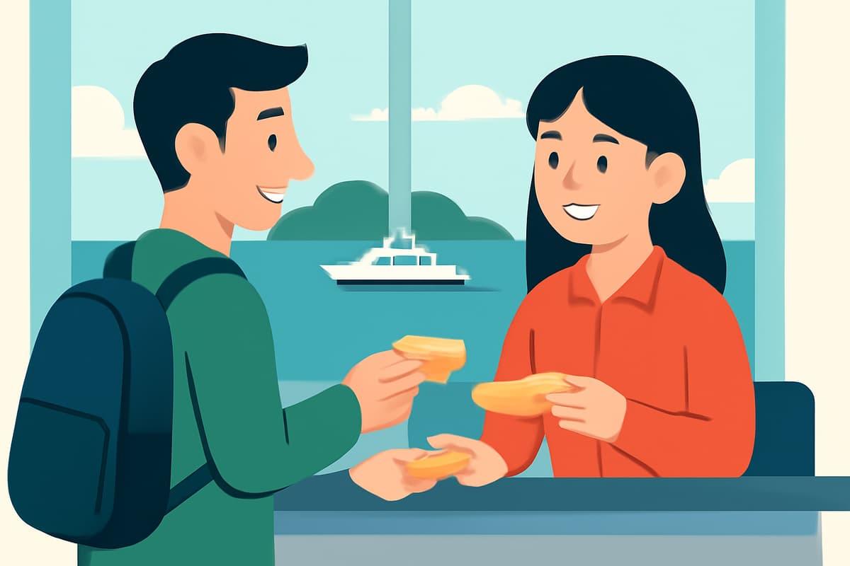 Buying a Ferry Ticket to the Island
