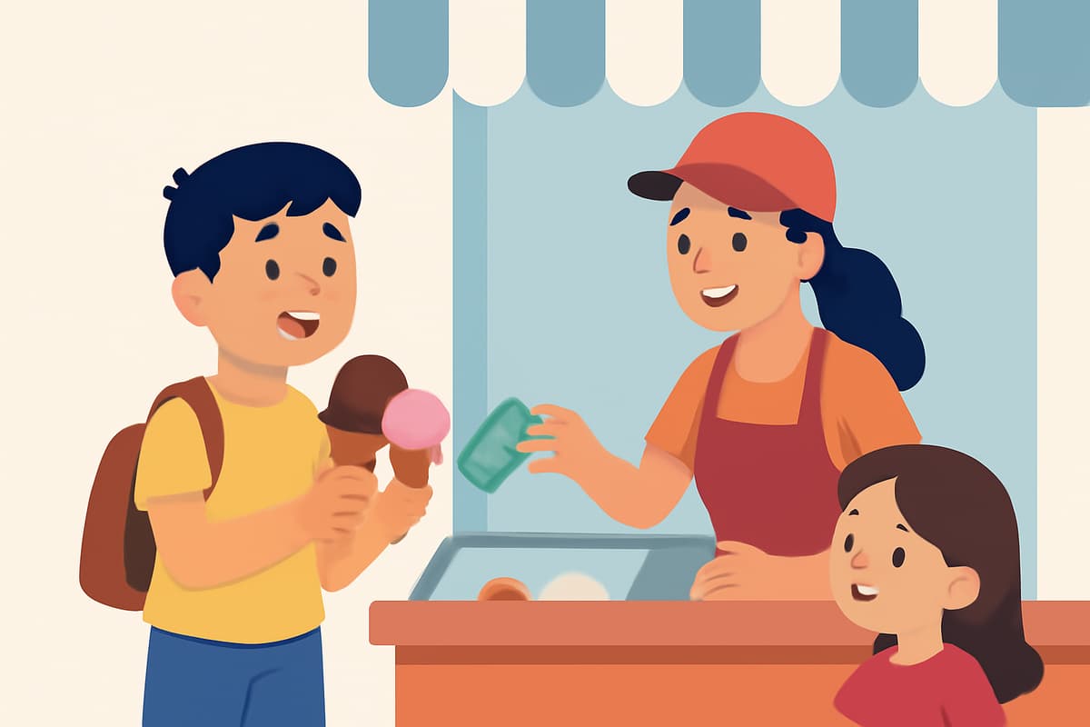 Buying Two Ice Creams