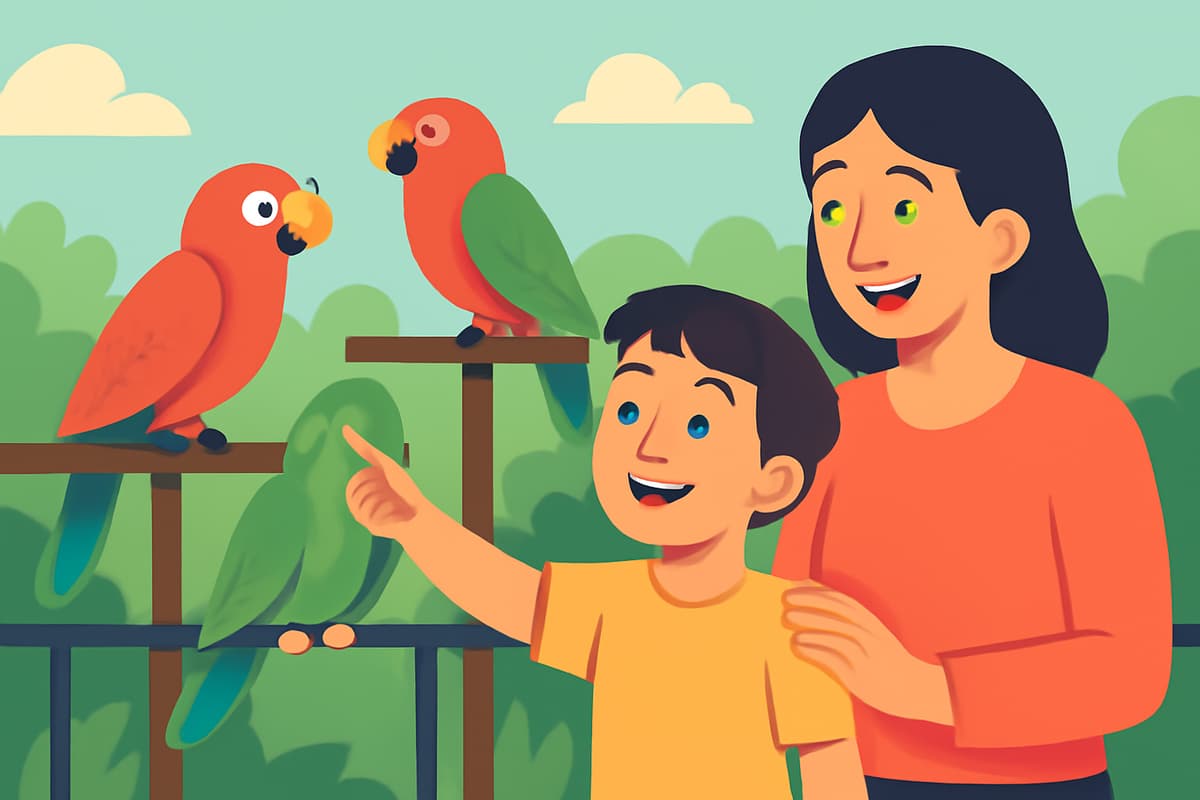Colorful Parrots at the Bird Park