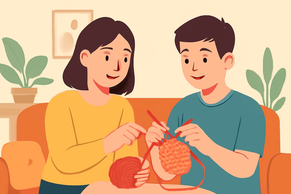 Learning to Knit a Scarf