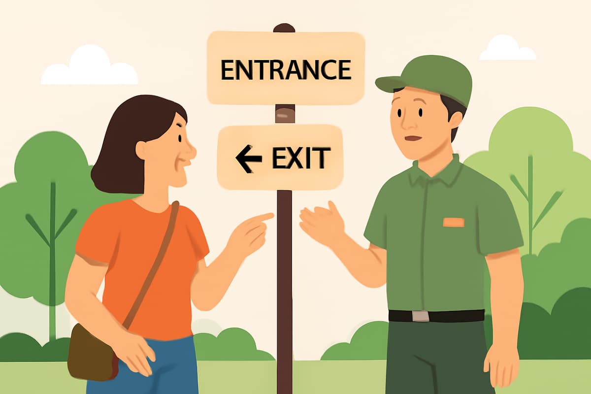 Finding the Entrance and Exit at the Park