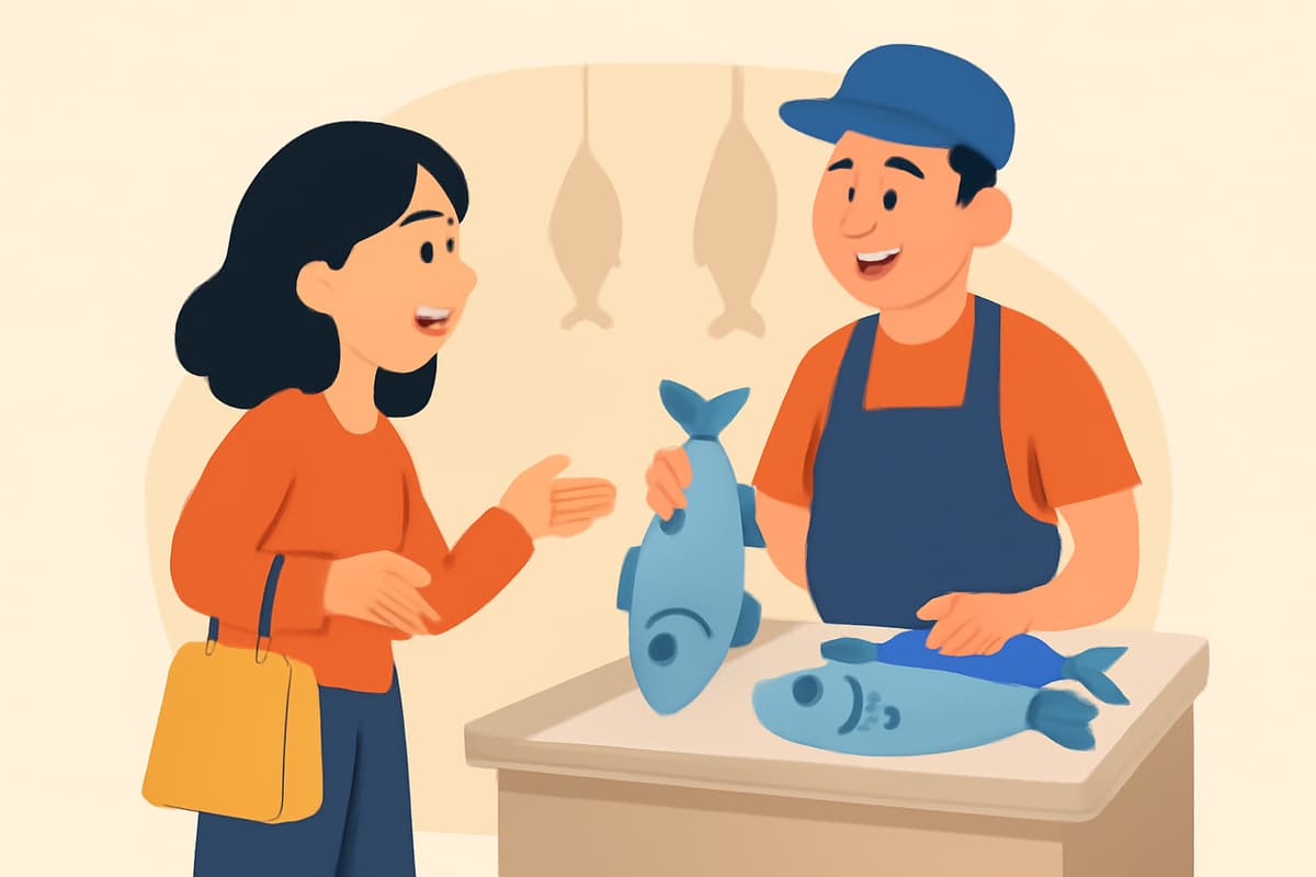 Buying Fresh Fish at the Market