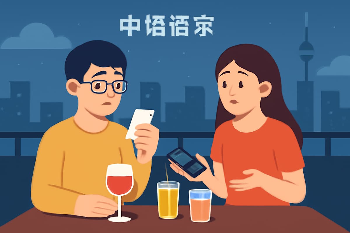 Splitting the Bill at the Rooftop Bar