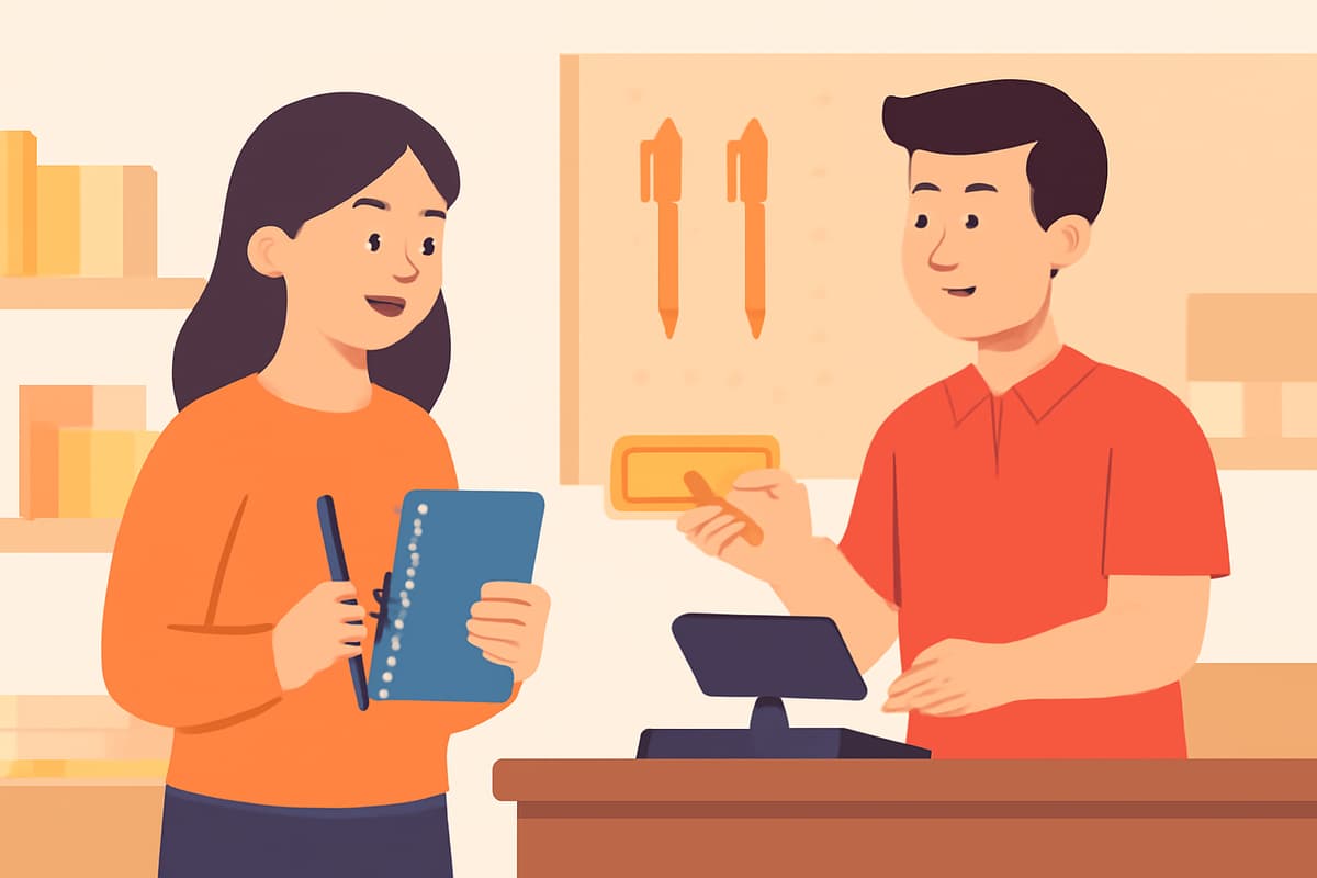 Buying a Notebook and a Pen