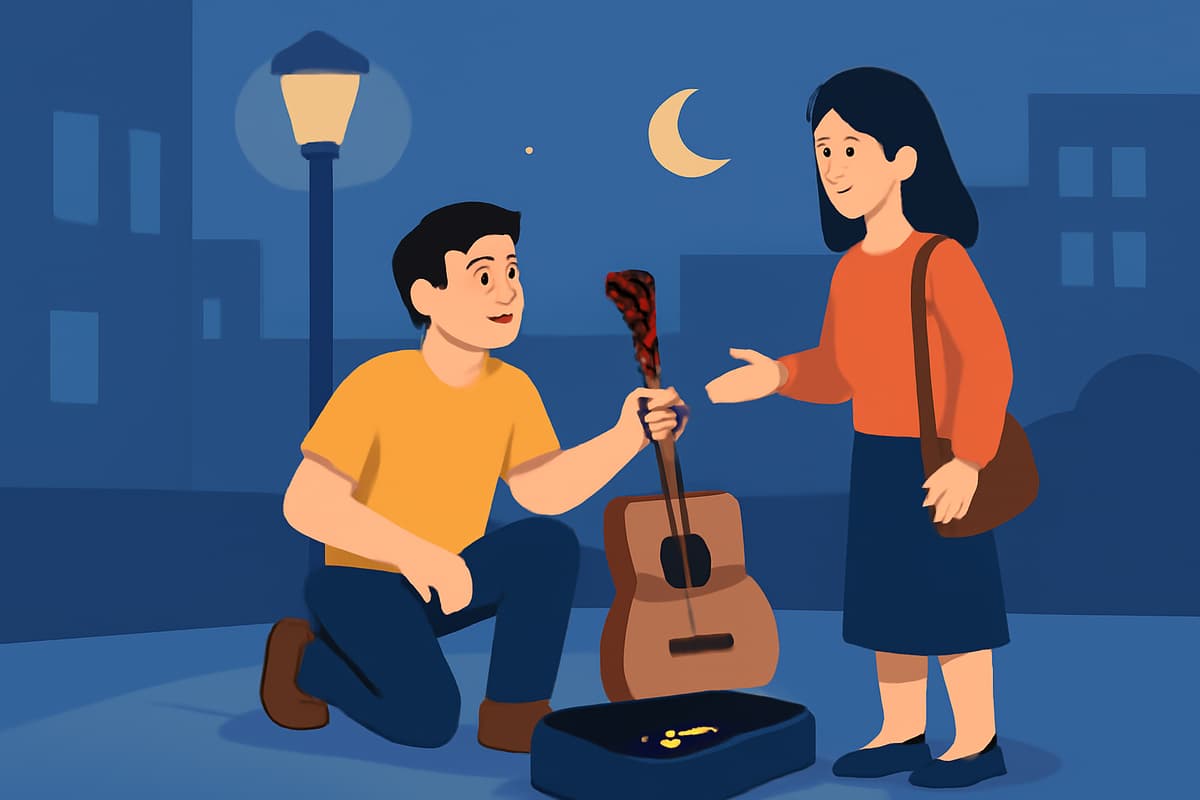 Late Night Street Musician