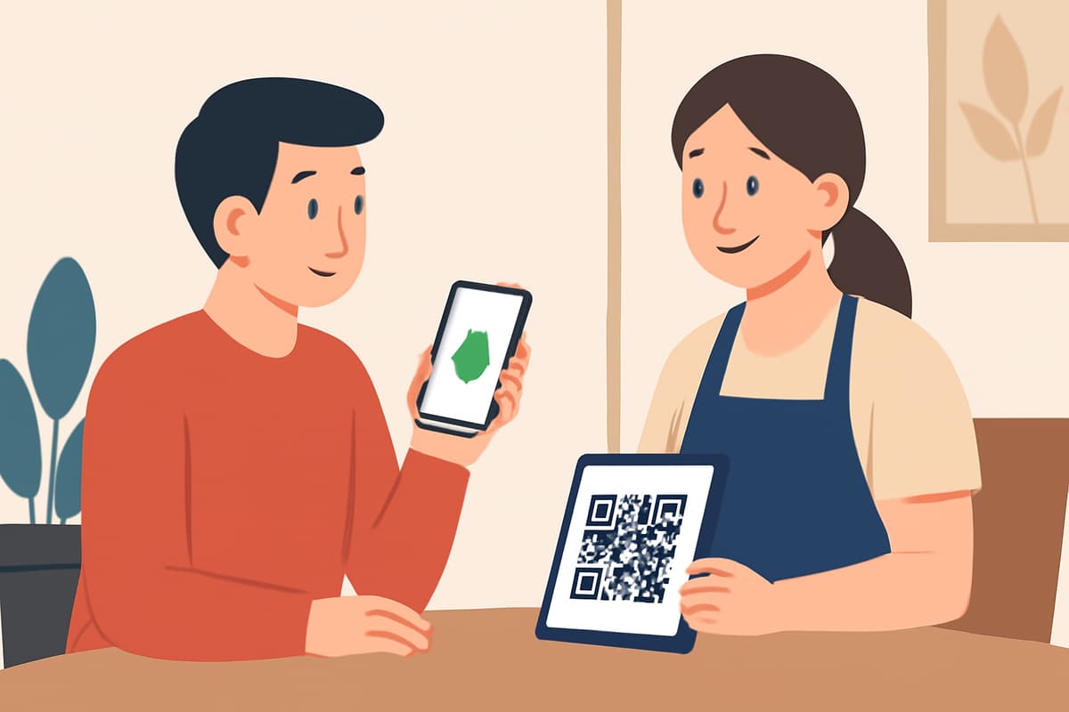 Paying by Phone at a Restaurant