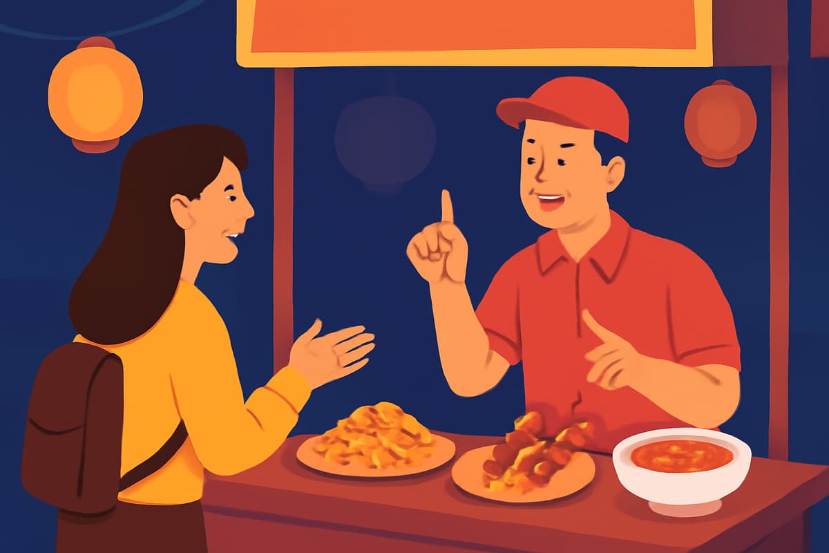 Ordering Snacks at the Night Market