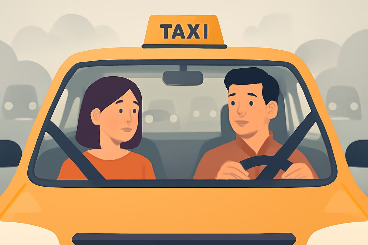 A Foggy Morning Taxi Ride