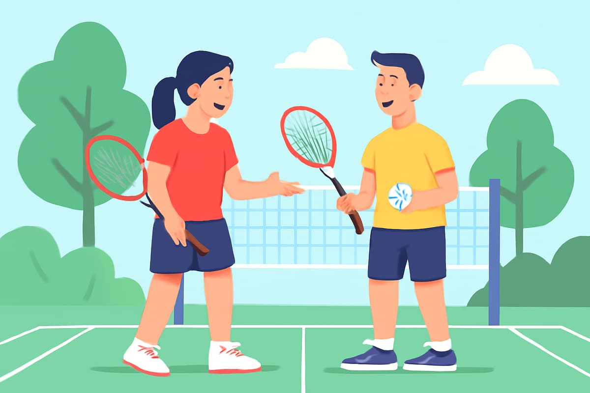 Playing Badminton Together