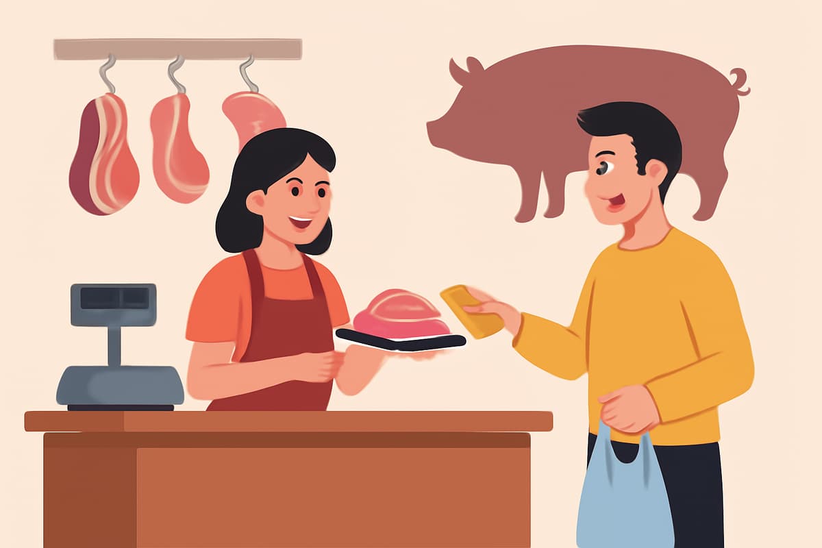 Buying Pork at the Butcher Shop