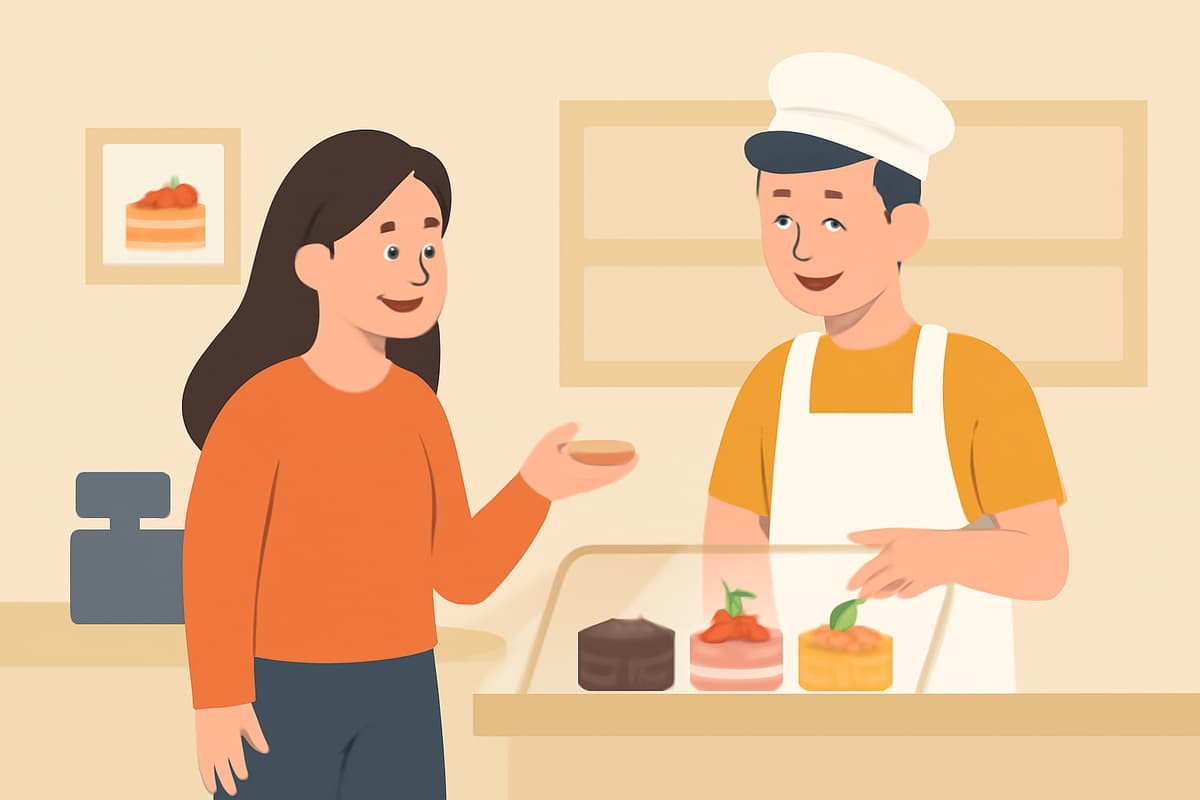 Ordering a Cake at the Cafe